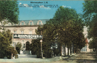 Historische Ansichtskarte: Sitz des Motorclubs Werneuchen